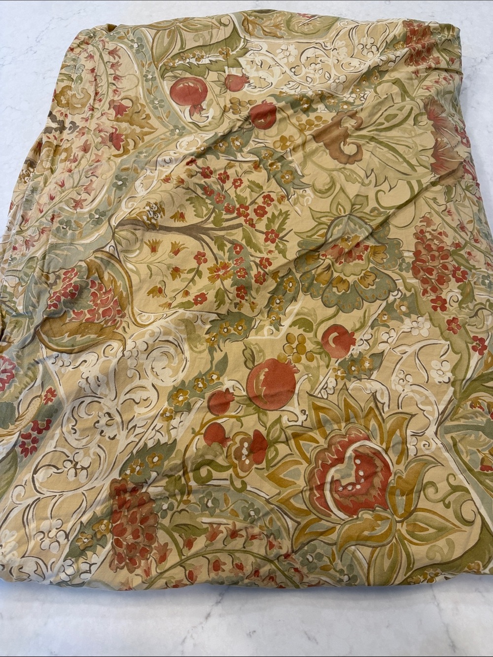 Pottery‎ Barn Pomegranate Delphine King Duvet Cover  Organic Cotton